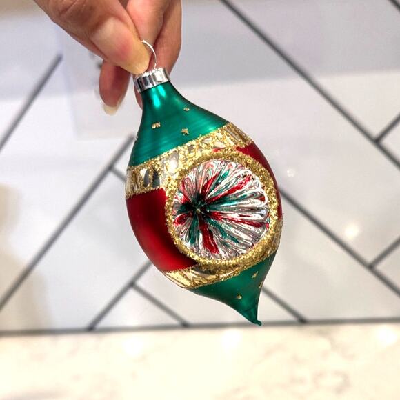 Vintage mercury glass hand blown Christmas ornaments x6 mid century - Picture 9 of 14